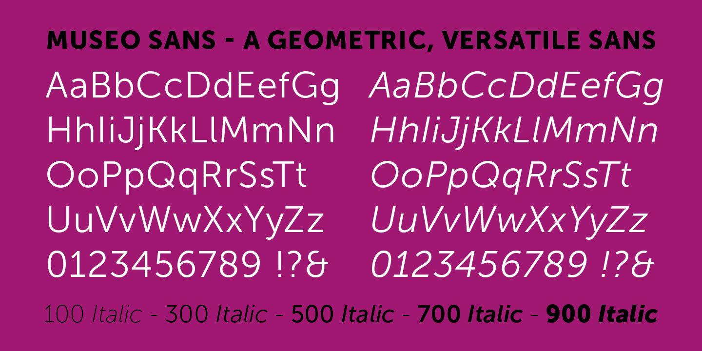 Museo Sans 300 Font Free